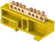 Шина неизолированная EKF PROxima PE "земля" ШНИ-6х9-8-Д-Ж 8 групп желтый картинка 